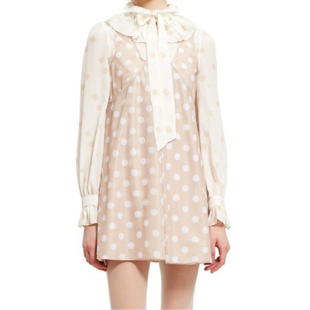 J W Anderson Polka Dot Cream Dress